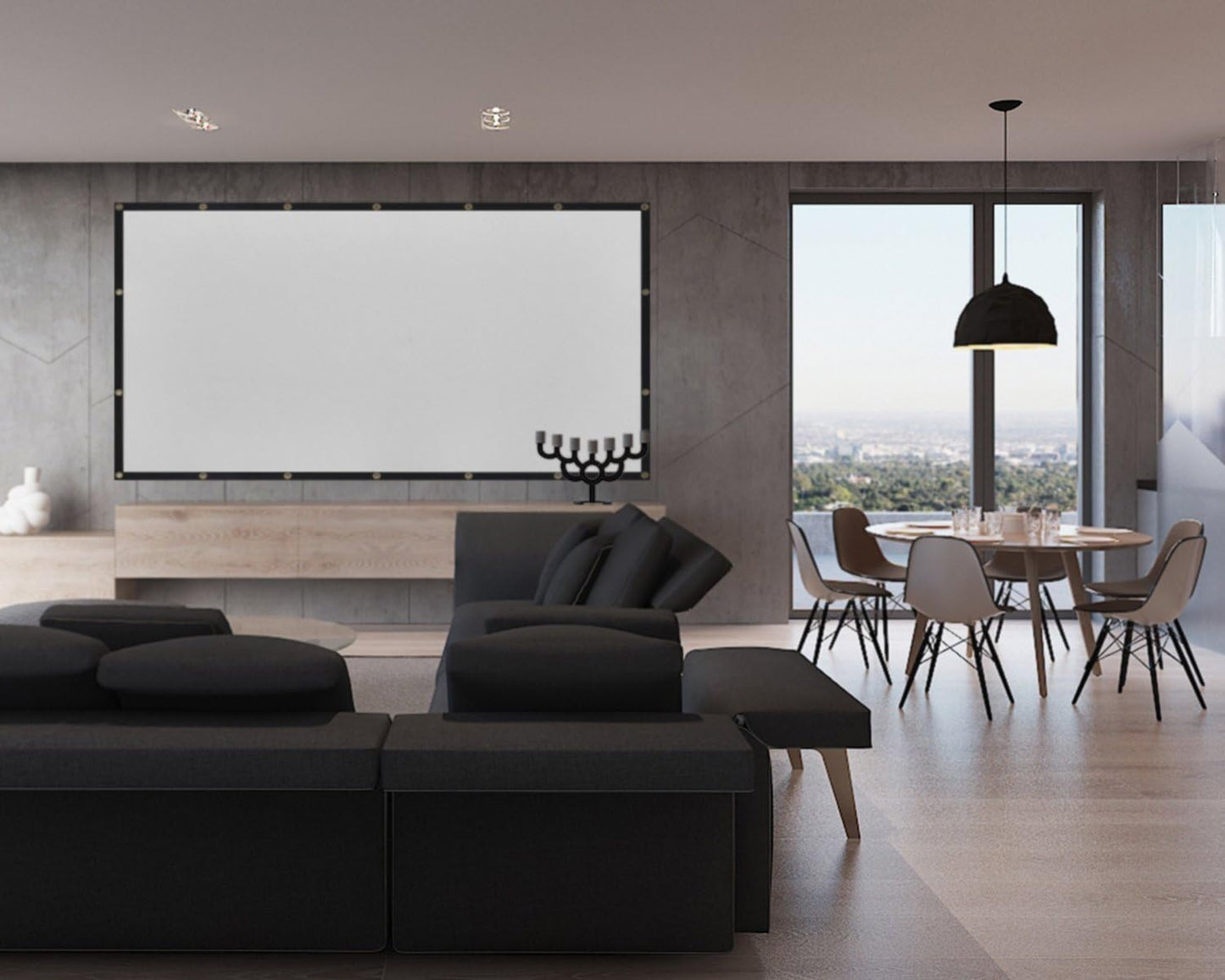 Prosjektorskjerm 16:9 sammenleggbar