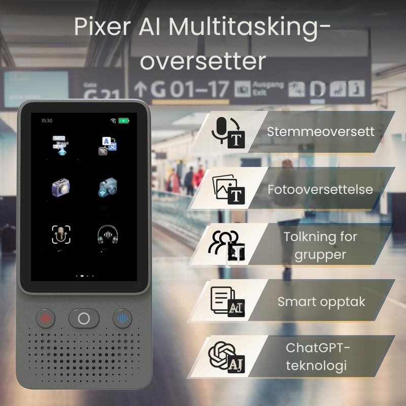 AI Språkoversetter Enhet | 138 Språk, Sanntids Tale- og Fotooversettelse