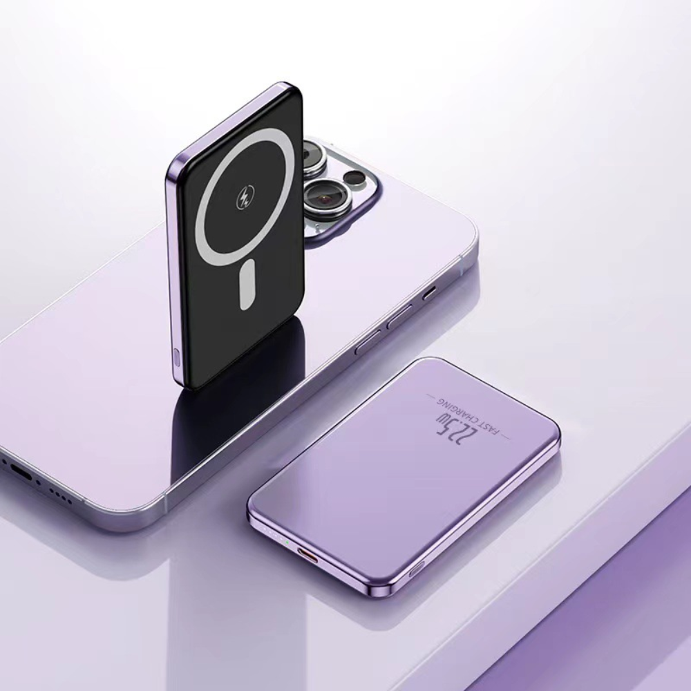 Bærbar MagSafe powerbank med trådløs lading