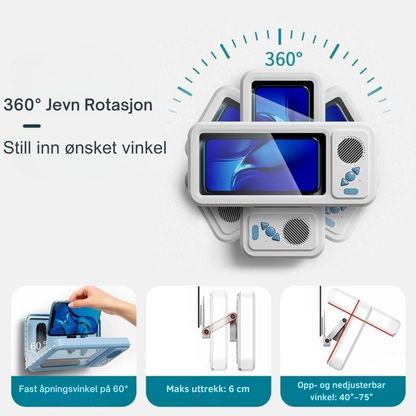 Vanntett Mobilholder med Høyttaler for Bad