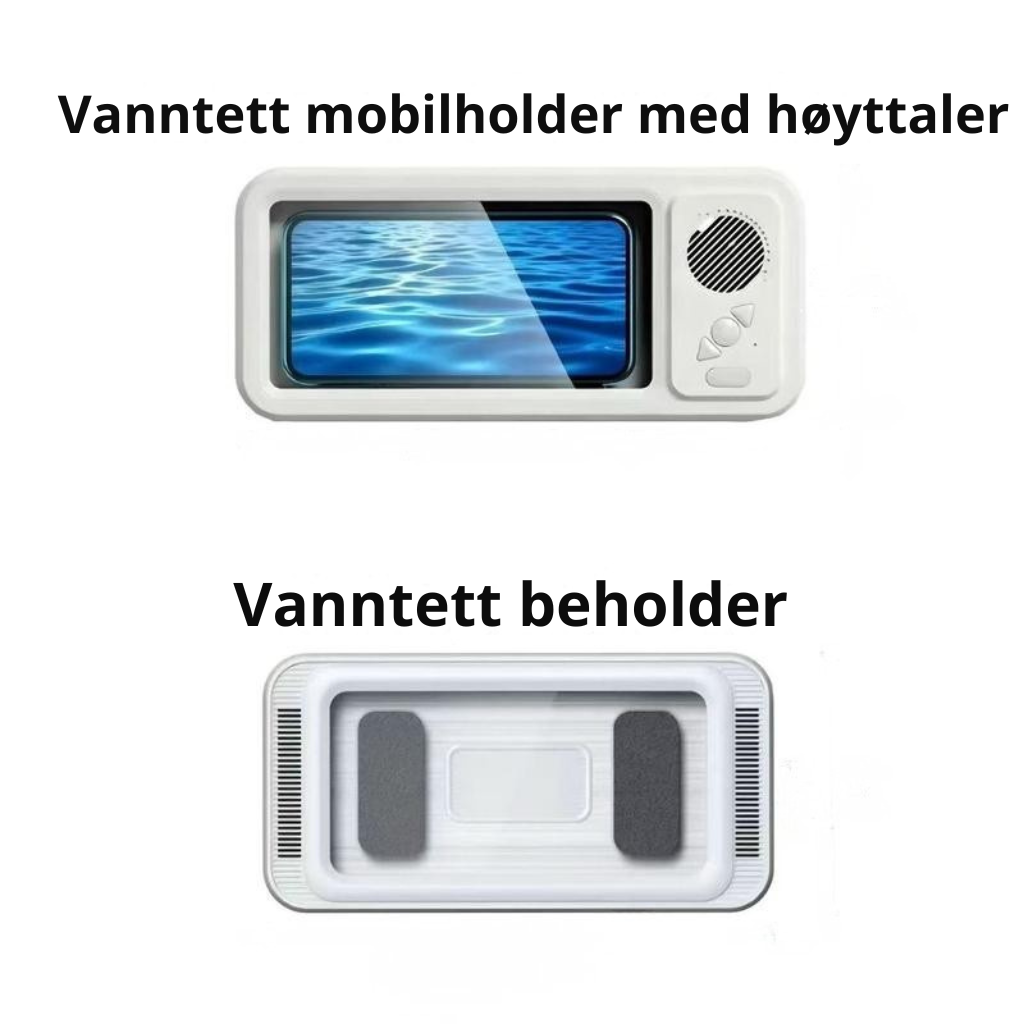 Vanntett Mobilholder med Høyttaler for Bad