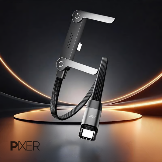 Usynlig ladeholder med kabel og stativ