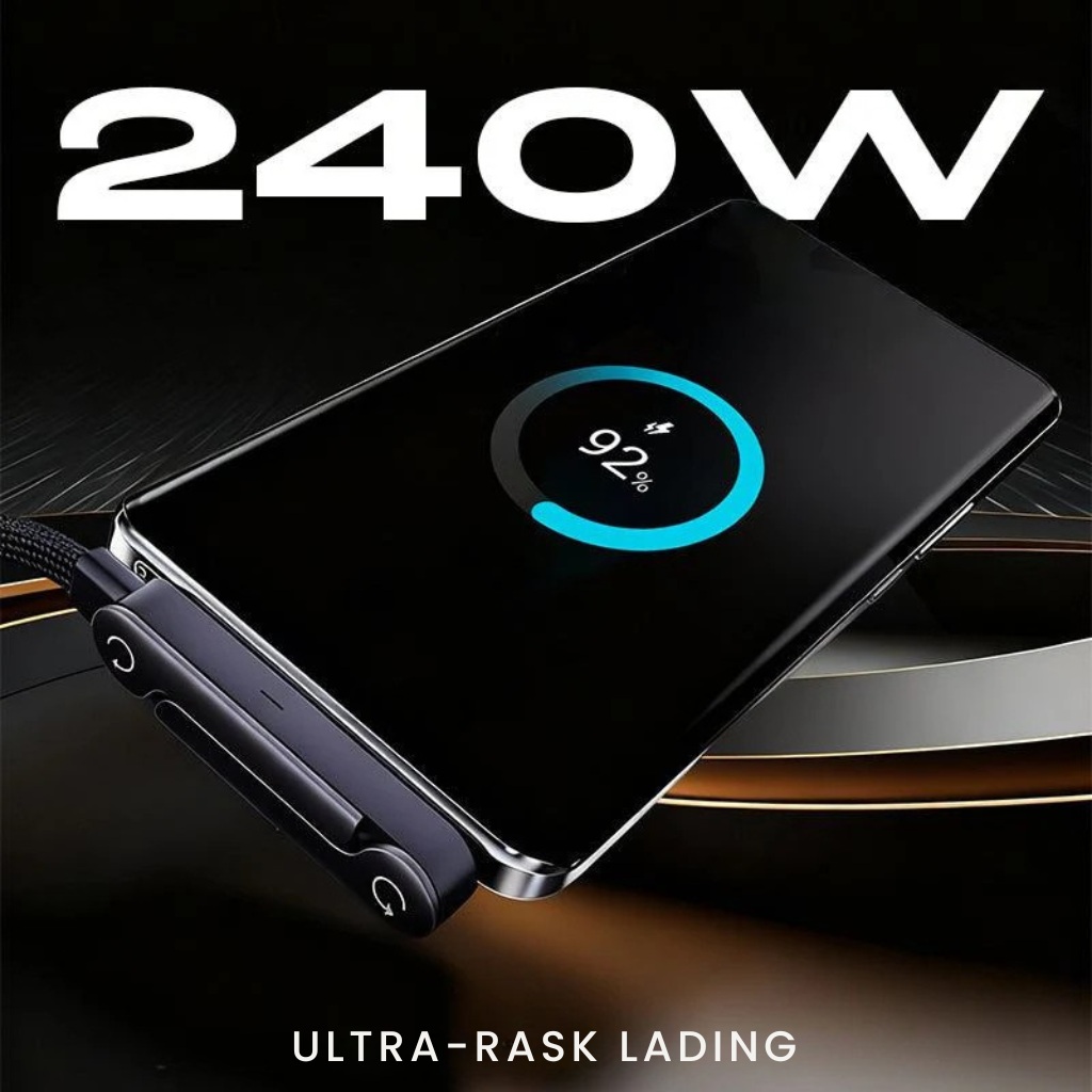 Usynlig ladeholder med kabel og stativ