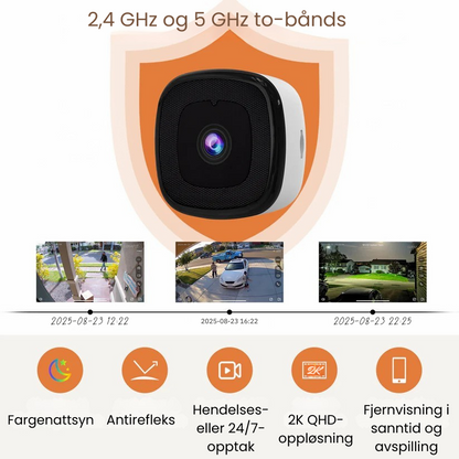 Pixer™3MP 2K vinduskamera – To-bånds WiFi innendørs sikkerhet