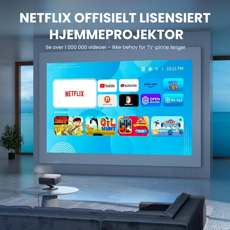Pixer™ Smartprojektor Med Wifi Og Bluetooth H10